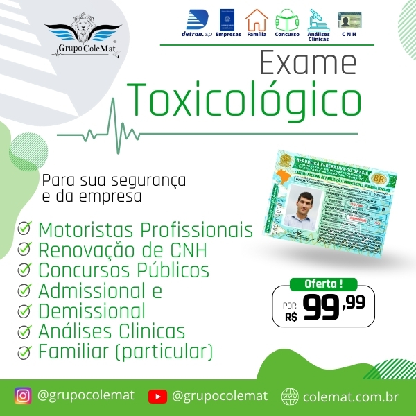 exame toxicológico